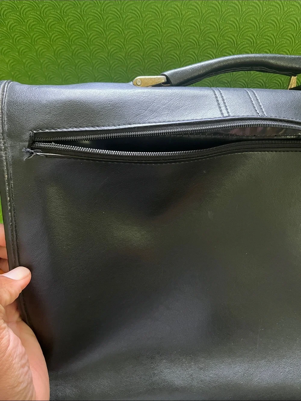 Classic Black Leather Briefcase Sudhaus vintage - Men Bags